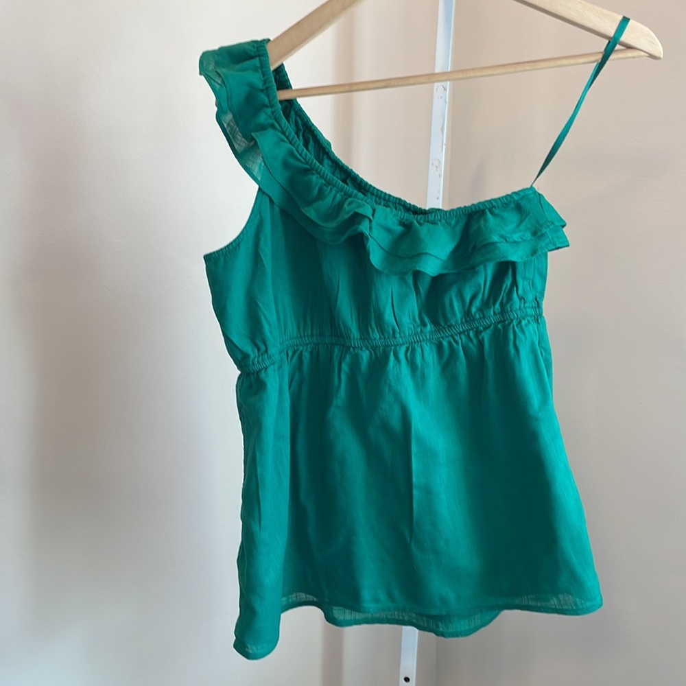 Y2K Vintage - Old Navy Single Shoulder Ruffle Blouse